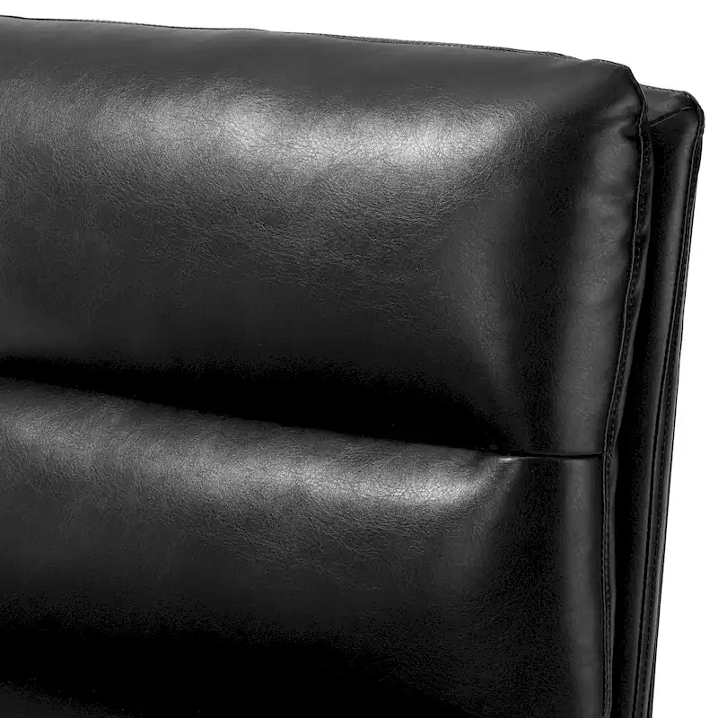Glitzhome 30.25H Modern Soft PU Leather Armless Accent Chair