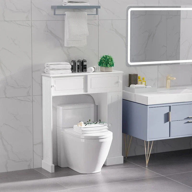 Over the Toilet Bathroom Cabinet with Adjustable Shelves