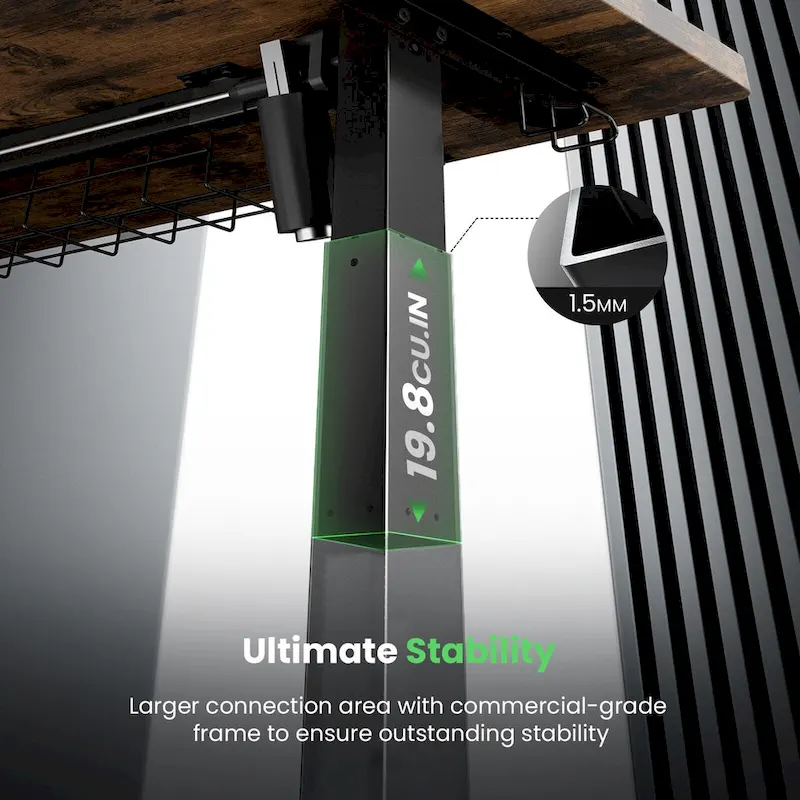 SIAGO 48 x 24 Inch Computer Desk Height Adjustable Electric Sit Stand Up Desk