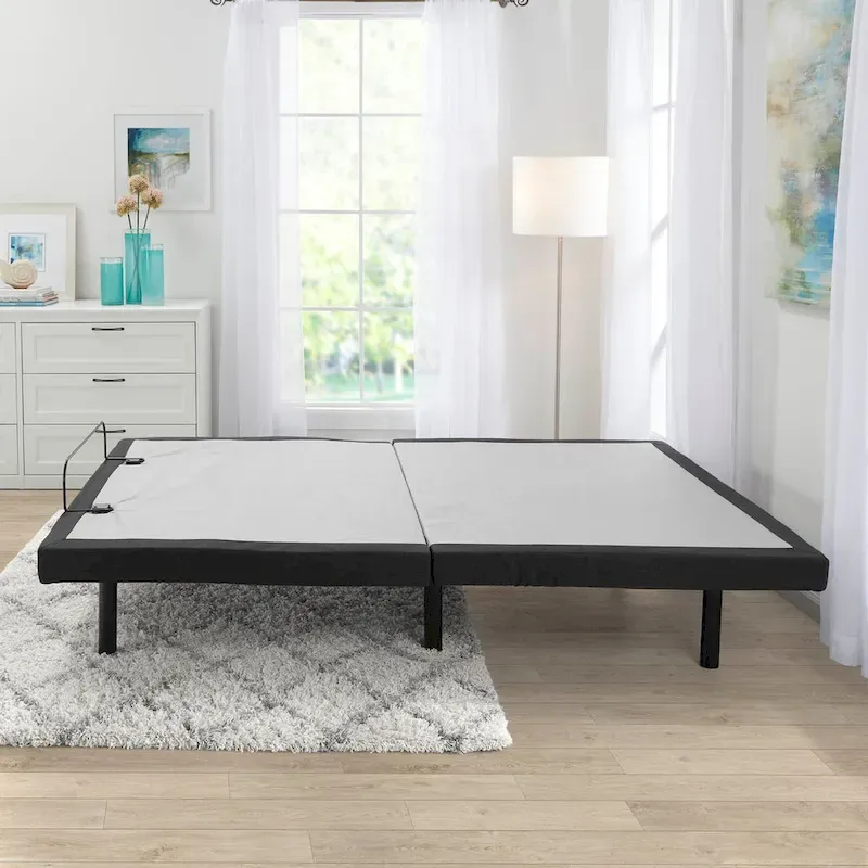 Adjustable Massaging Bed Frame Base with Wireless Remote