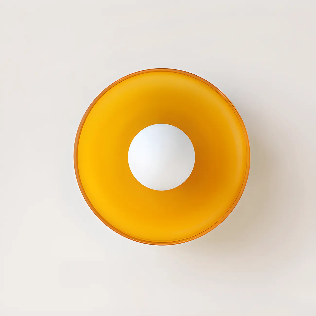 Modern Green Circular Glass Semi Flush Ceiling Light