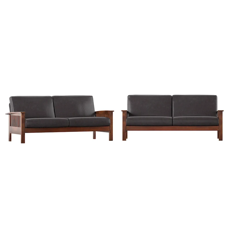 Sigulda Mission-Style Wood Sofa