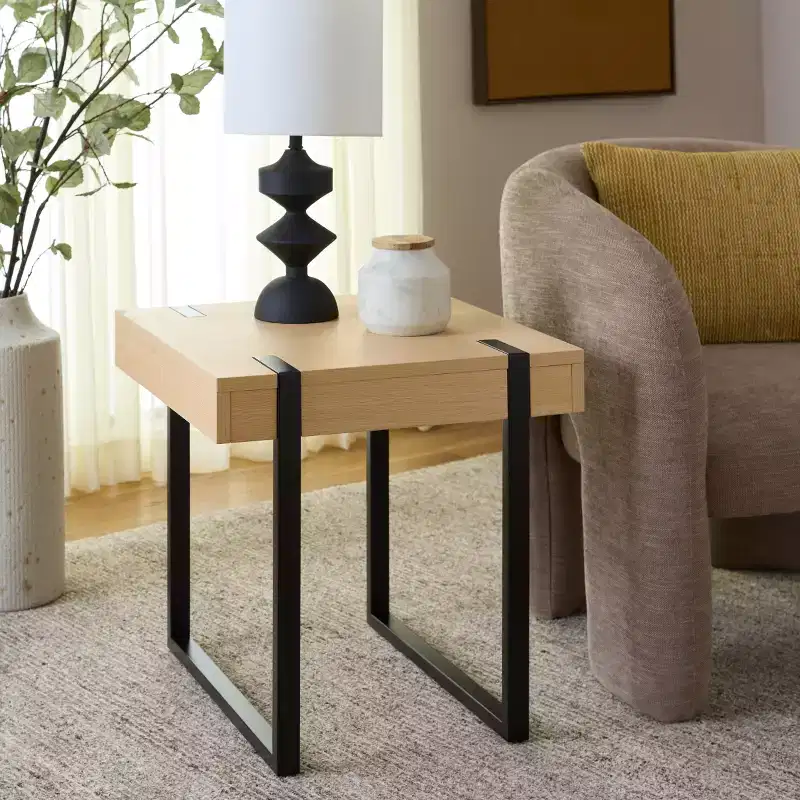 Klausner Accent Table - ACC9300 - Sand/Black - Safavieh