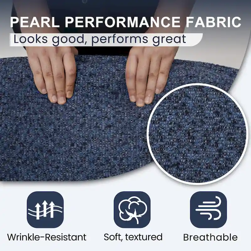 Beige / Grey Upholstered 360° Swivel Barrel Accent Chair – Single