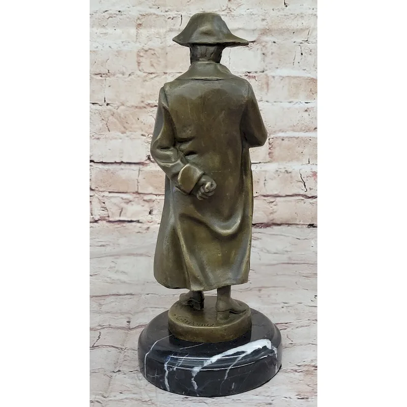 Art Deco Hand Made Lost Wax Method Napoleon Bronze Sculpture Figurine