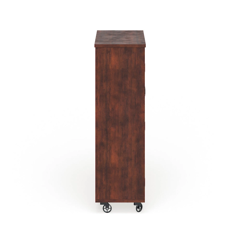 Layson Transitional Walnut 5-shelf Mobile Cabinet by Furniture of America