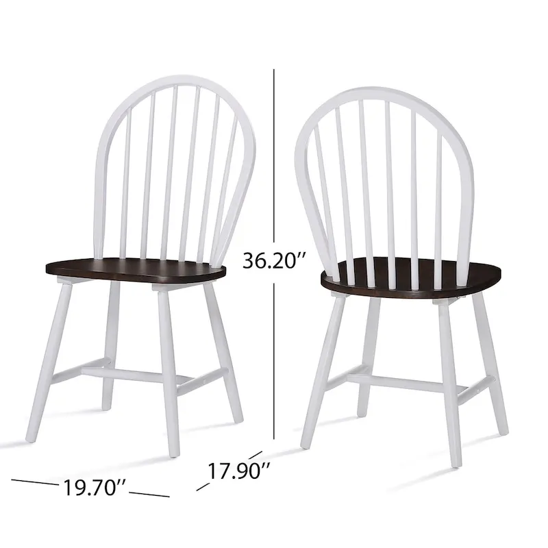 Declan Farmhouse High Back Spindle Dining Chairs (Set of 2) by Christopher Knight Home - 36H