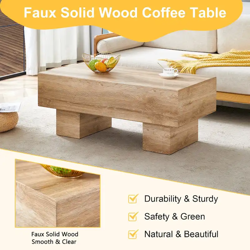 Modern Simple Texture Sticker MDF Coffee Table