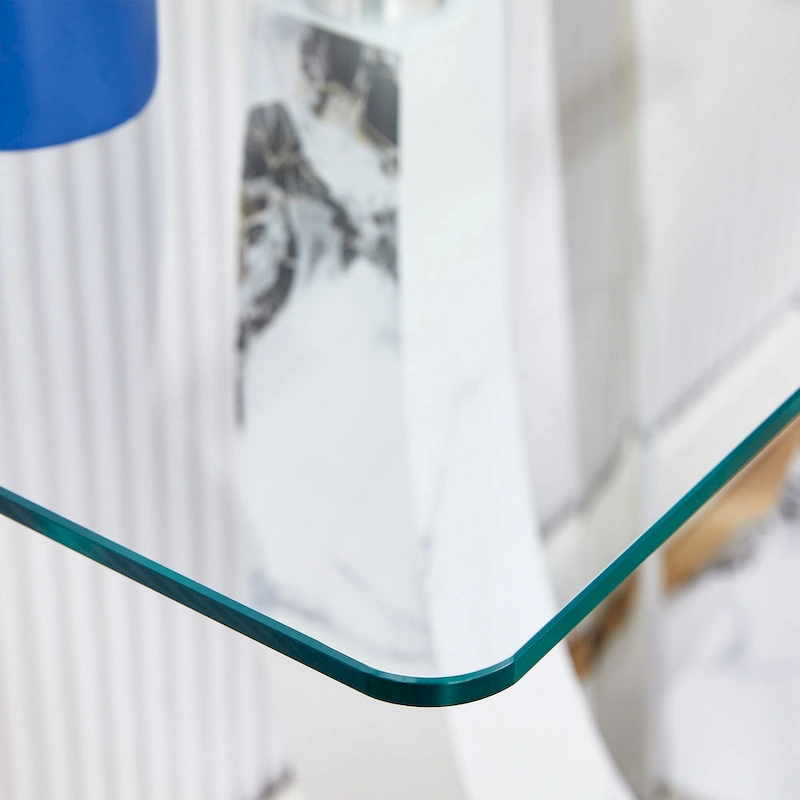 Modern and simple rectangular glass console table