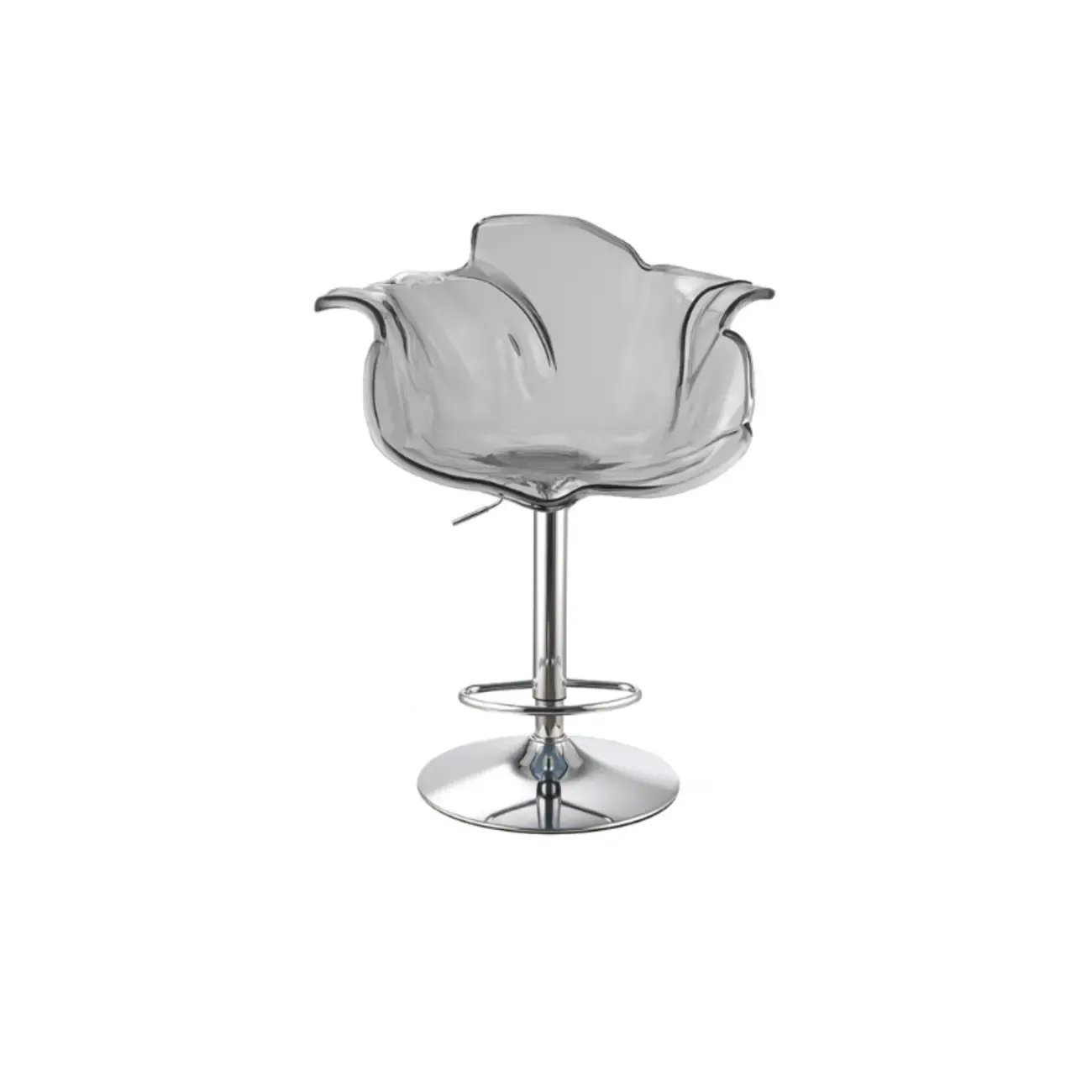 Clear Acrylic Swivel Adjustable Height Bar Stools with Backs