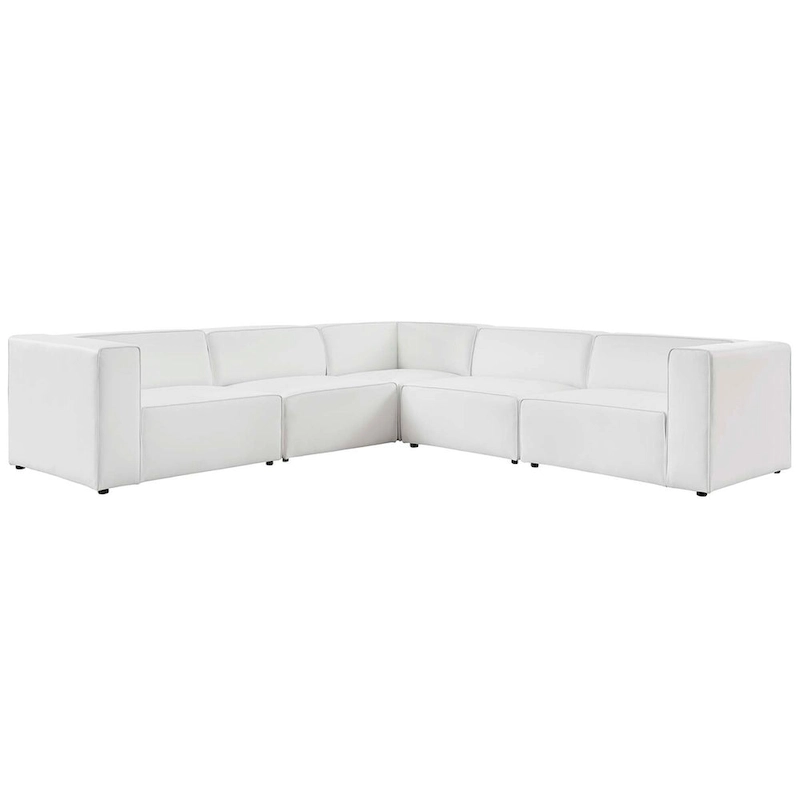 Mingle Vegan Leather 5-Piece Sectional Sofa