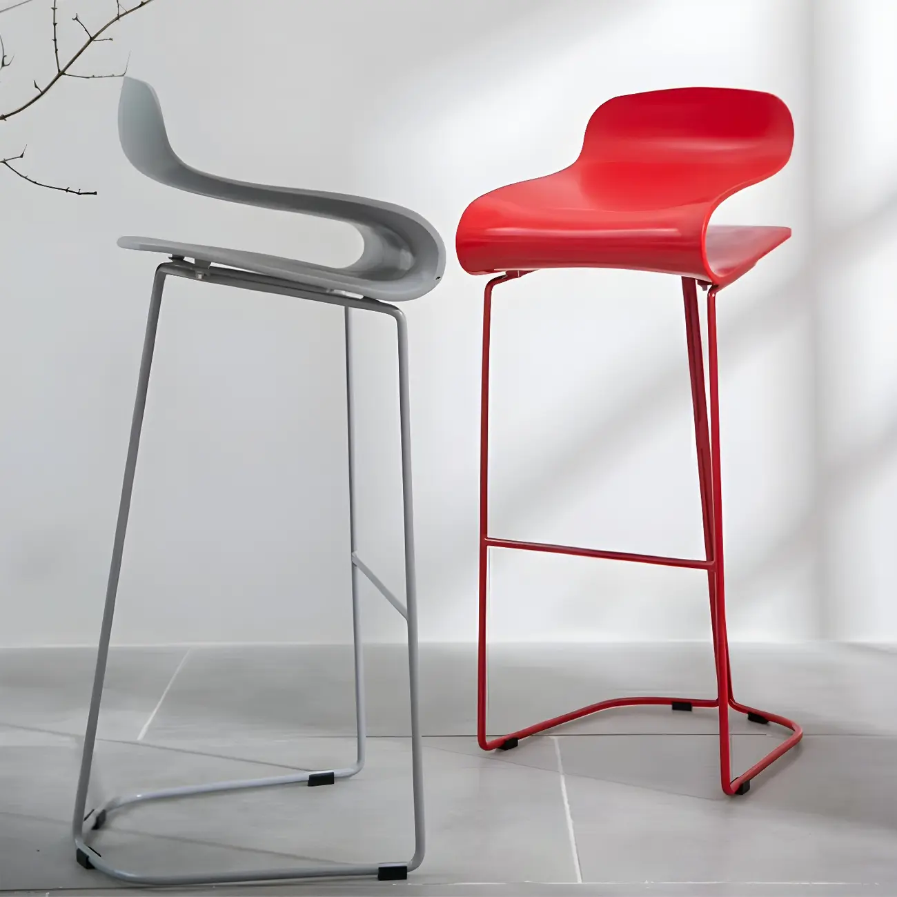 Acrylic Sleek Durable Backless Counter Height Bar Stool