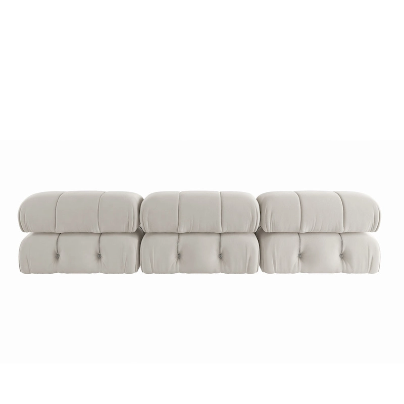 Velvet 3-seater Reversible Modular Sofa