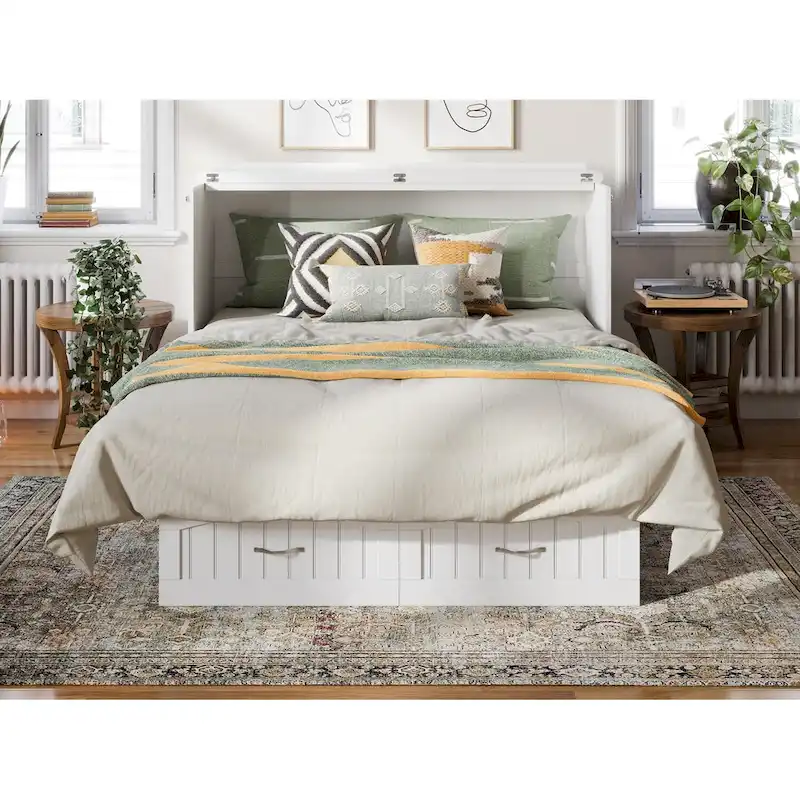 Sydney Queen Solid Wood Murphy Bed Chest with Mattress