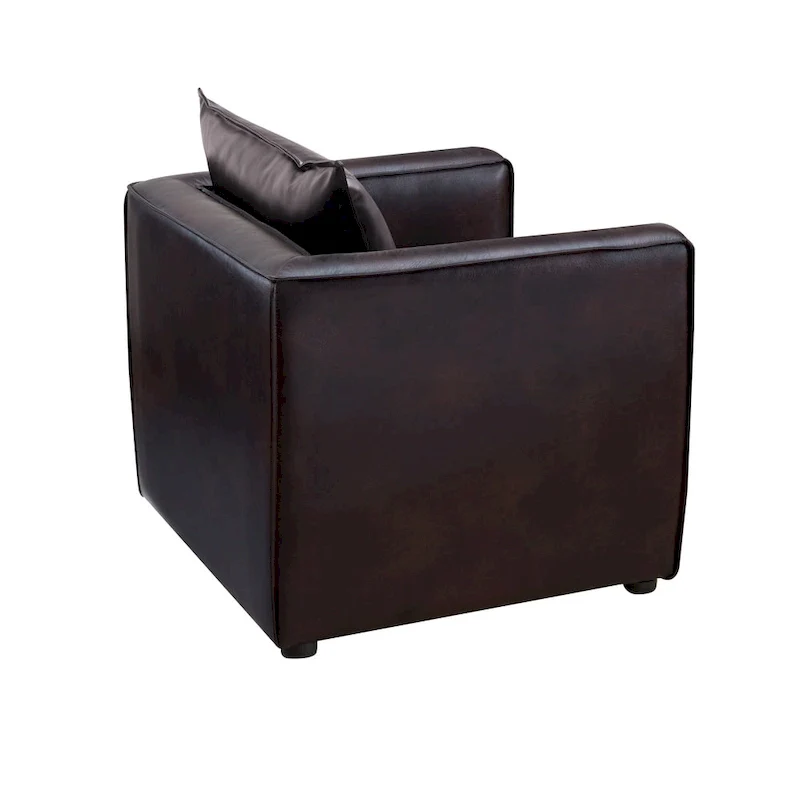 Jier Modern Breathable Vinyl Padded Accent Chair by Furniture of America