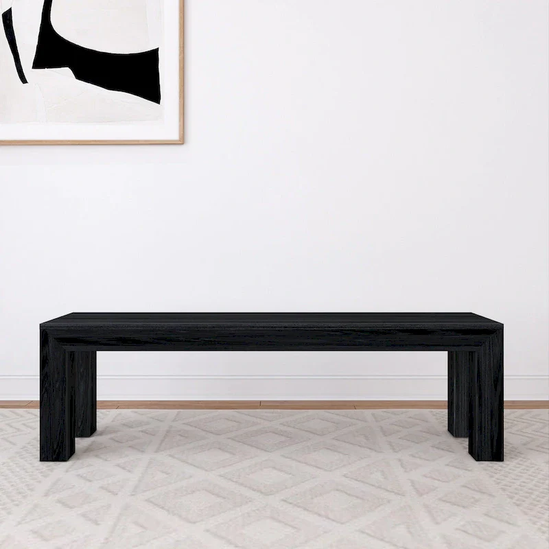 Plank and Beam Solid Wood Modern Dining Bench - 61