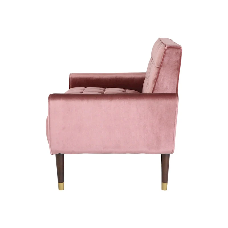 Harnett Tufted Velvet Tapered Leg Loveseat by Christopher Knight Home