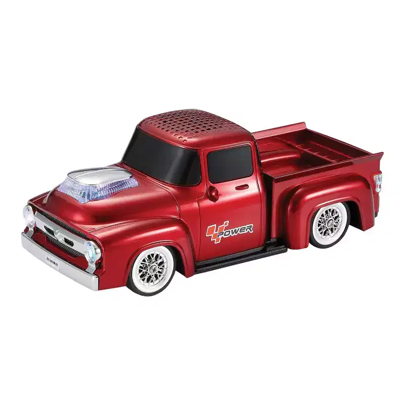 Audiobox SoundRides TRK-5600BT Retro Ride Low-Rider Truck Bluetooth Speaker with WaveSync and Lights in Red