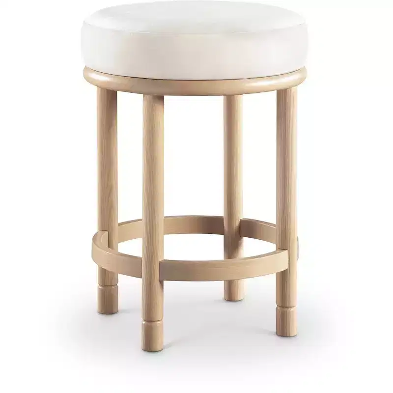 Meridian Furniture,Monette Cream Velvet Counter Stool