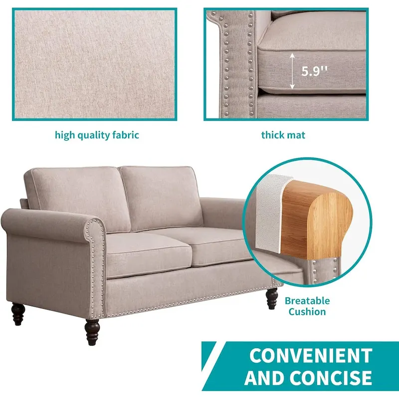 Mixoy Modern Sofa, Loveseat