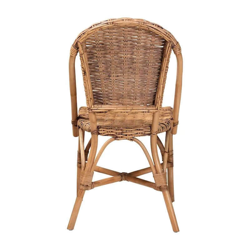 Neola Modern Bohemian Natural Rattan Dining Chair