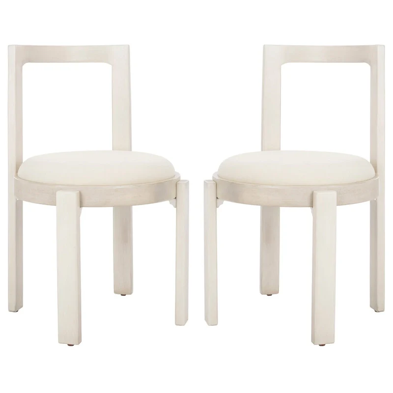 SAFAVIEH Home Estes 19-inch Round Dining Chair [SET of 2] - 20Wx21Dx33H