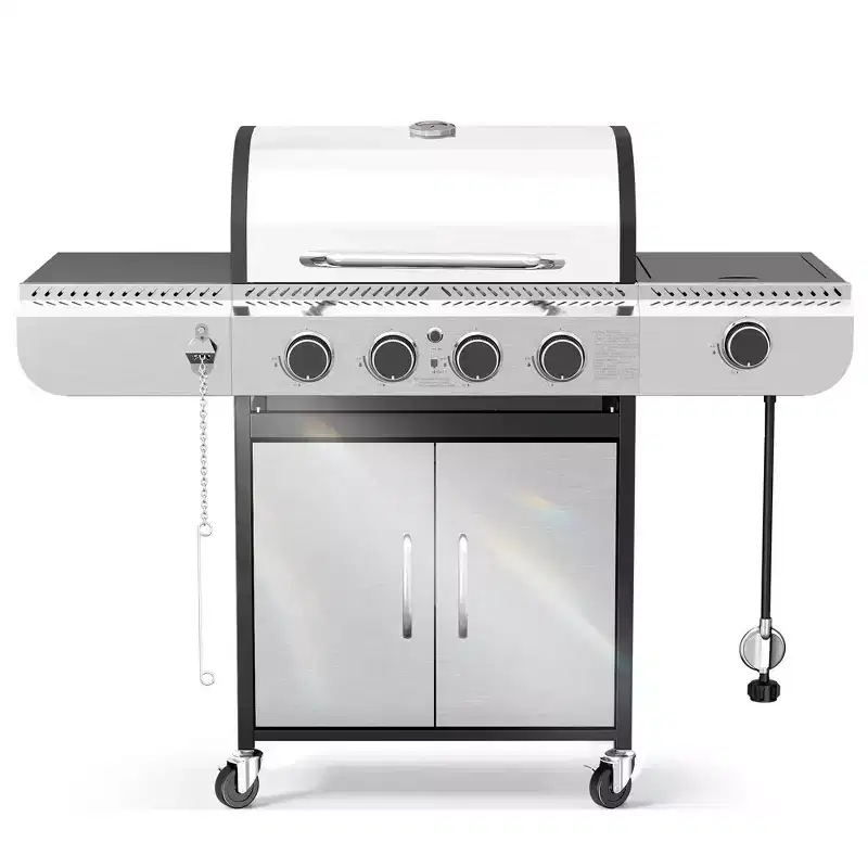 R.W. FLAME 42,000 BTU Propane BBQ Gas Grill  Enamel Grates, Removable Grease Tray, Perfect for Outdoor Cooking, Camping, Backyard, Patio & Deck