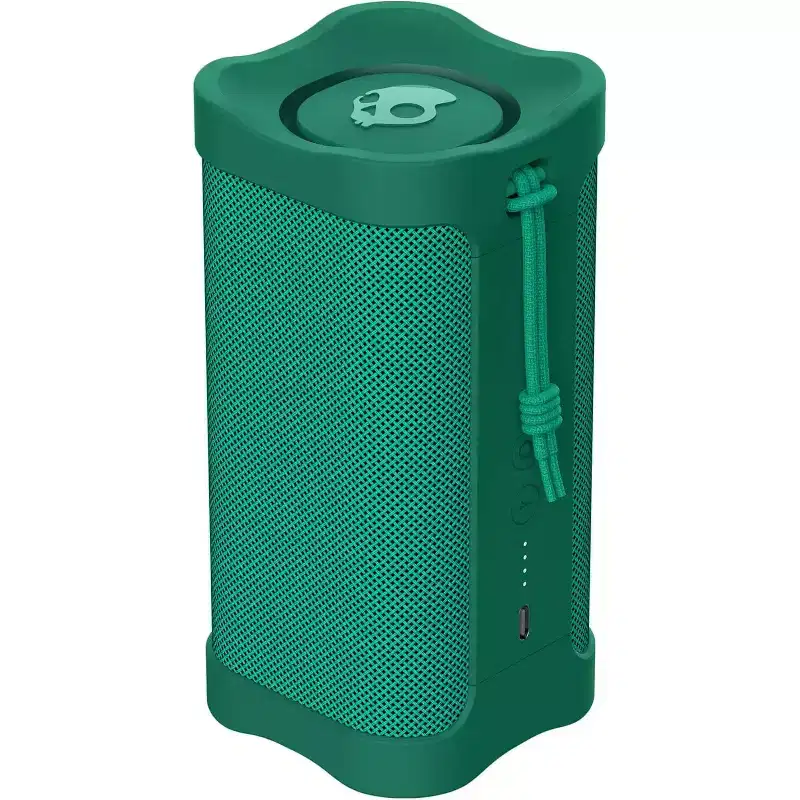 Skullcandy Terrain XT Wireless Bluetooth Speaker - IPX7 Waterproof, Portable, 14 Hour Battery, Nylon Wrist Wrap, & True Wireless Stereo, Green