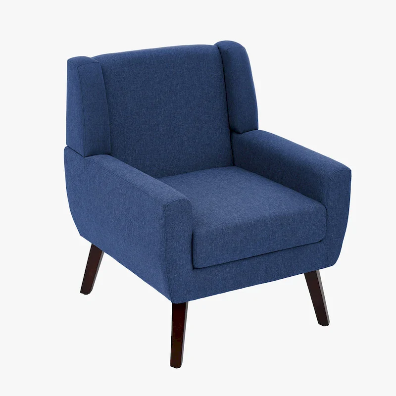 Wide Back Accent Chair with Wingback Design - Single Seater