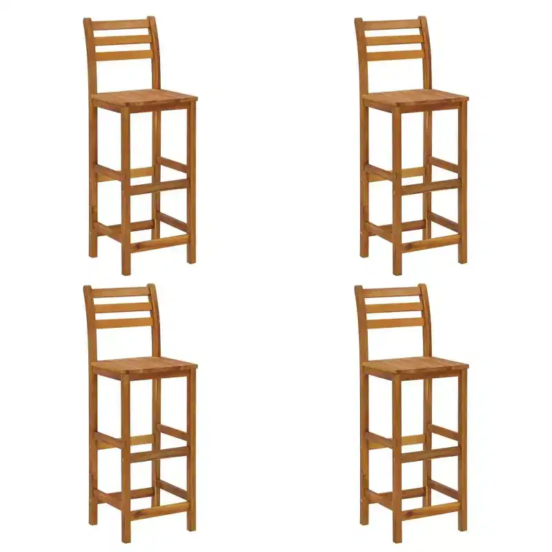 vidaXL Garden Bar Set Natural Wood Solid acacia wood with oil finish Large
