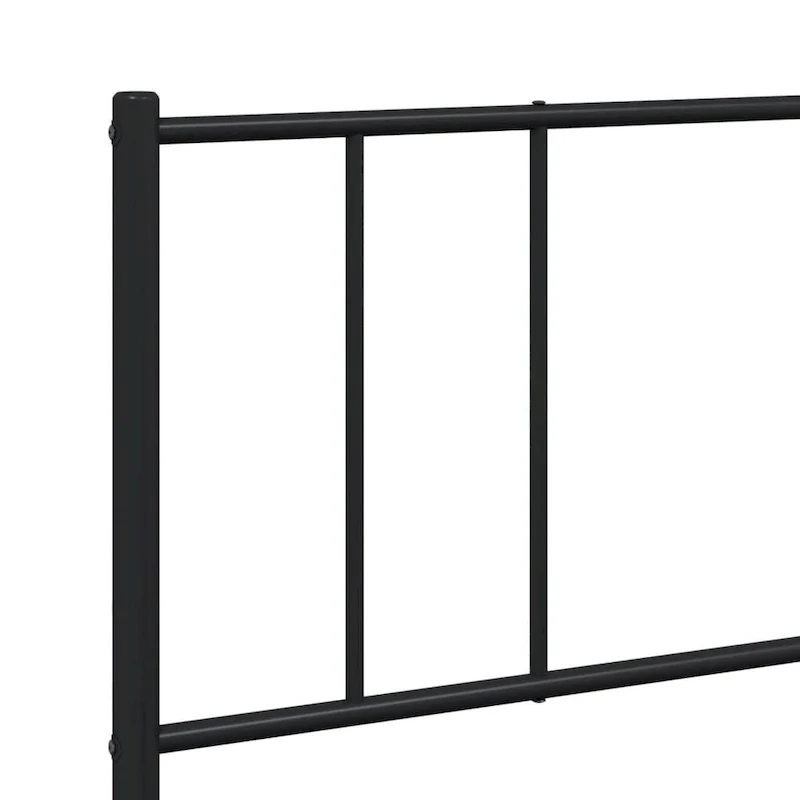 vidaXL Metal Bed Frame with Headboard, No Mattress