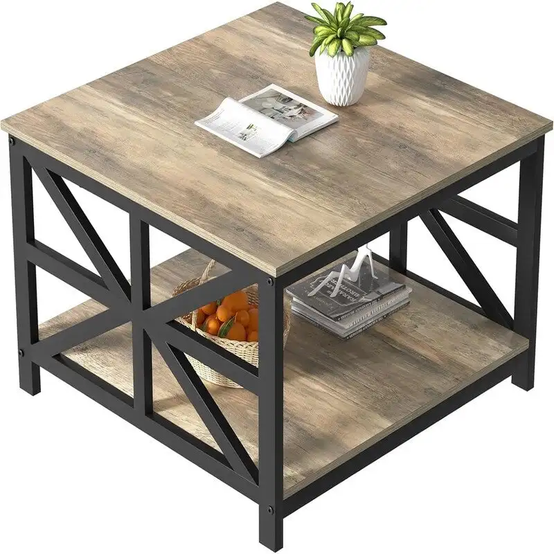 Coffee Table with Storage - 27.6 D x 27.6 W x 17.7 H
