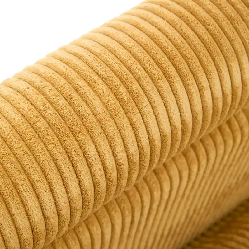 Corduroy Upholstered Armless Accent Chair with Adjustable Headrest