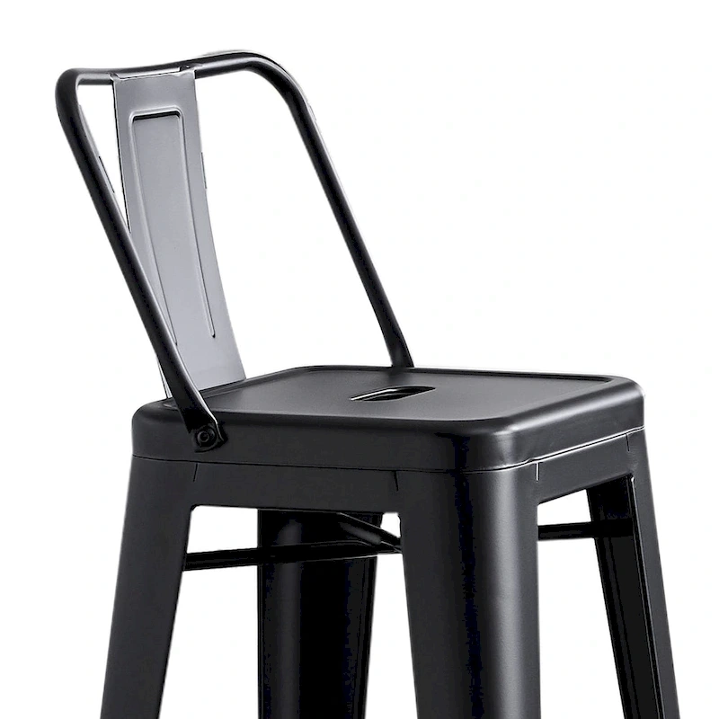 AC Pacific 30 Inch Metal Barstool Set of 2