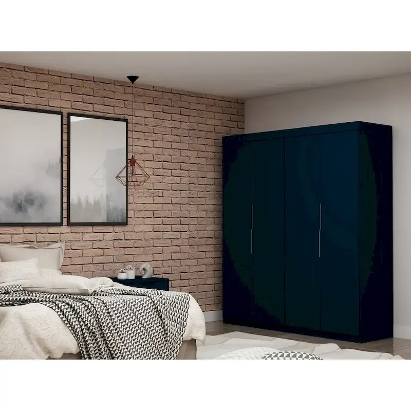 Mulberry 2 Sectional Modern Wardrobe Closet with 4 Drawers