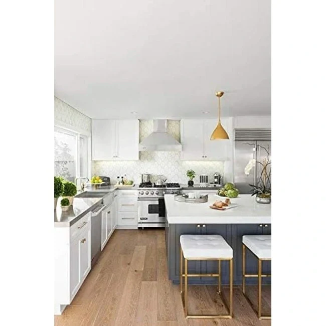 Chi white and gold bar stool