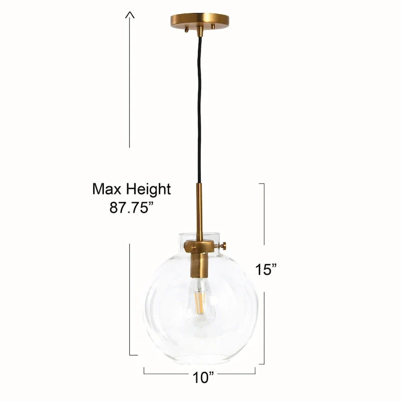 Robert Stevenson Lighting Marson - Clear Glass and Metal Ceiling Light