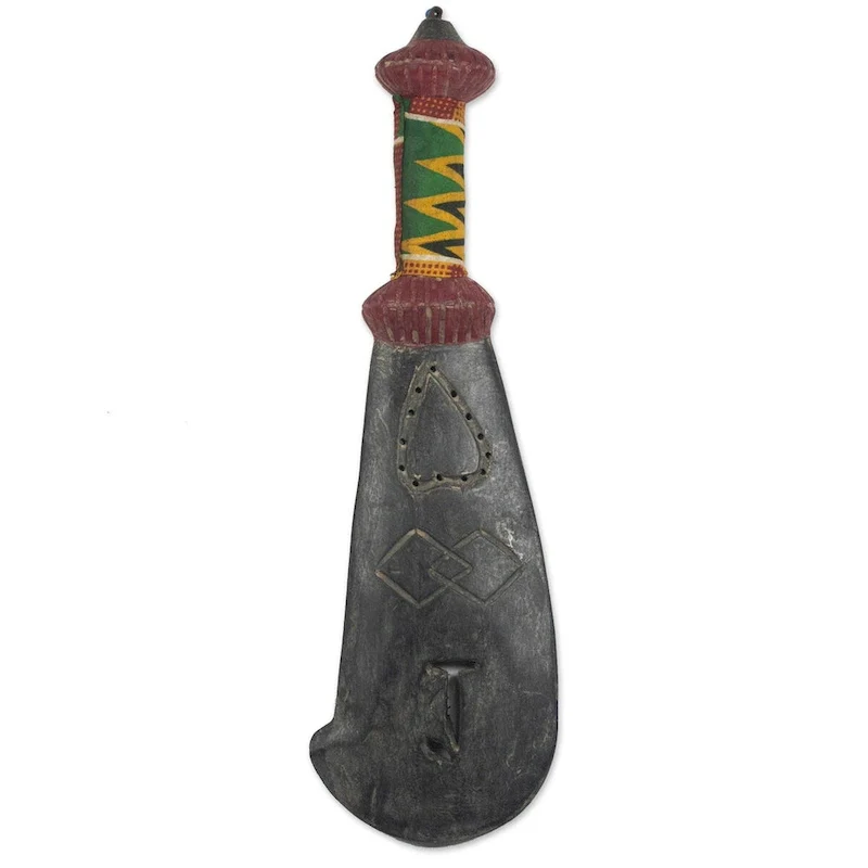 Handmade Chiefs Machete of Love and Justice Wood wall sculpture (Ghana) - 53 x 16 x 10