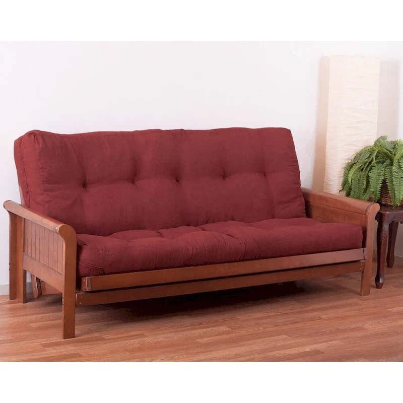 Tufted Microsuede Futon Mattress – Full Size, 5-Inch Thick