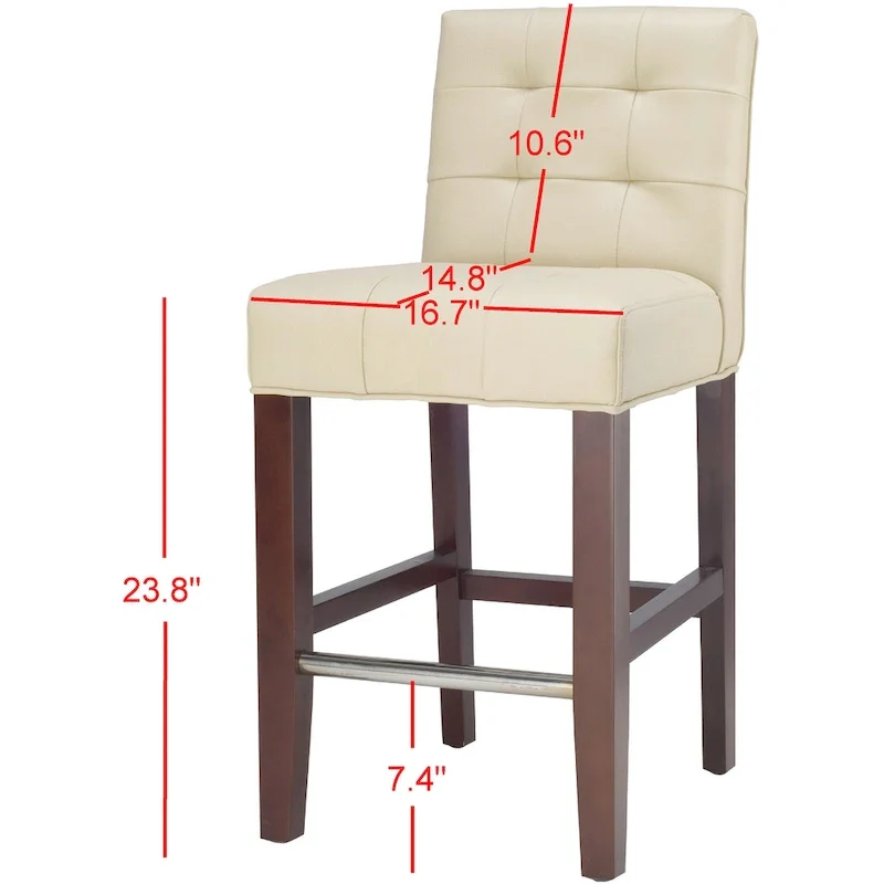 SAFAVIEH Lashunda 24-inch Counter Stool - 16.7  W x 20.1  L x 34.4  H - 17Wx20Dx34H