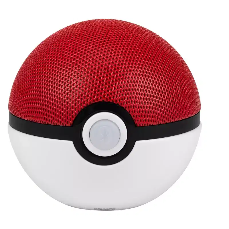 eKids Pokemon Pokeball Bluetooth Speaker, Wireless Speaker with Charging Cable  Red (Pi-B67PK.FXv25)