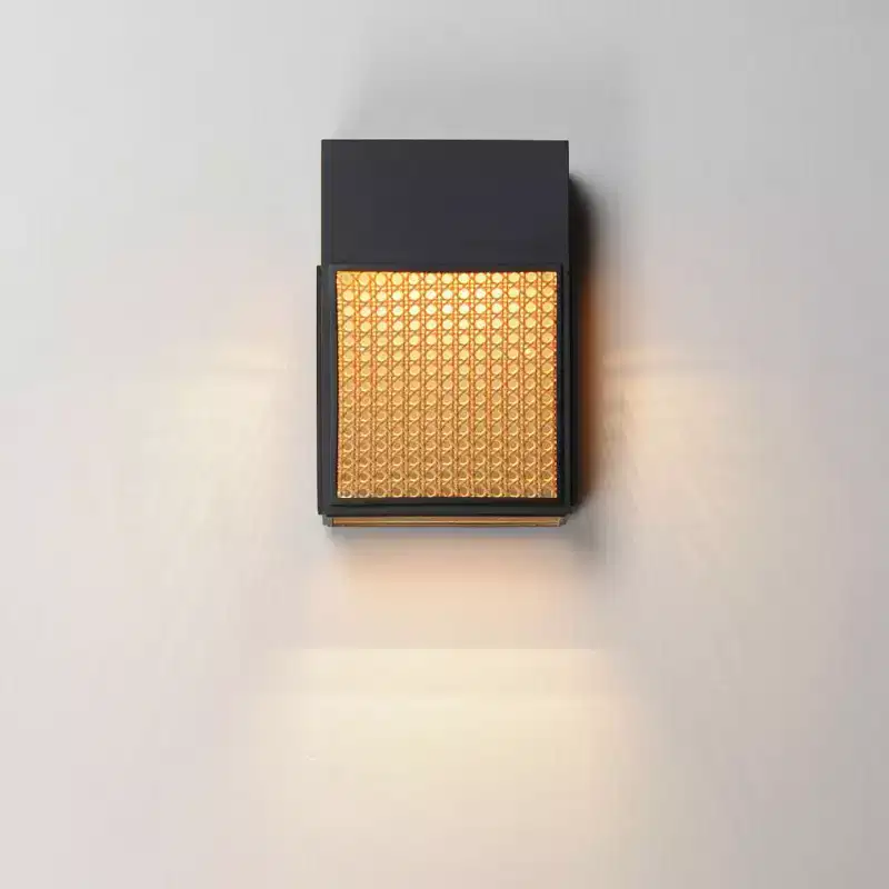 Maxim Lighting Lattice 1 - Light Wall Light in Black/Rattan