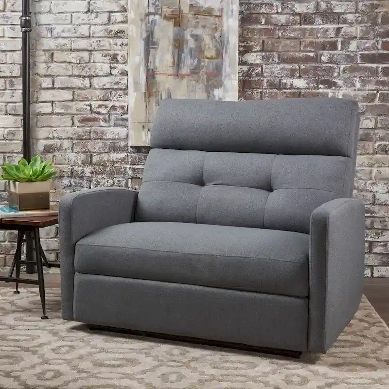 Fabric 2-Seater Recliner Club Chair