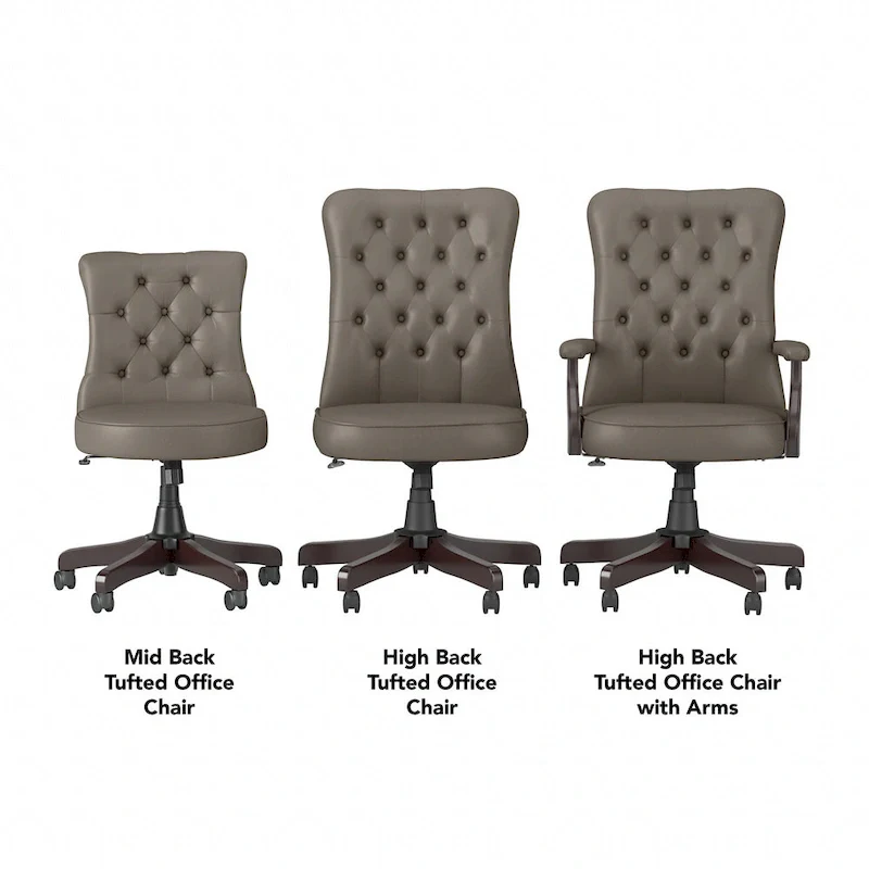 High Back Tufted Office Chair with Arms