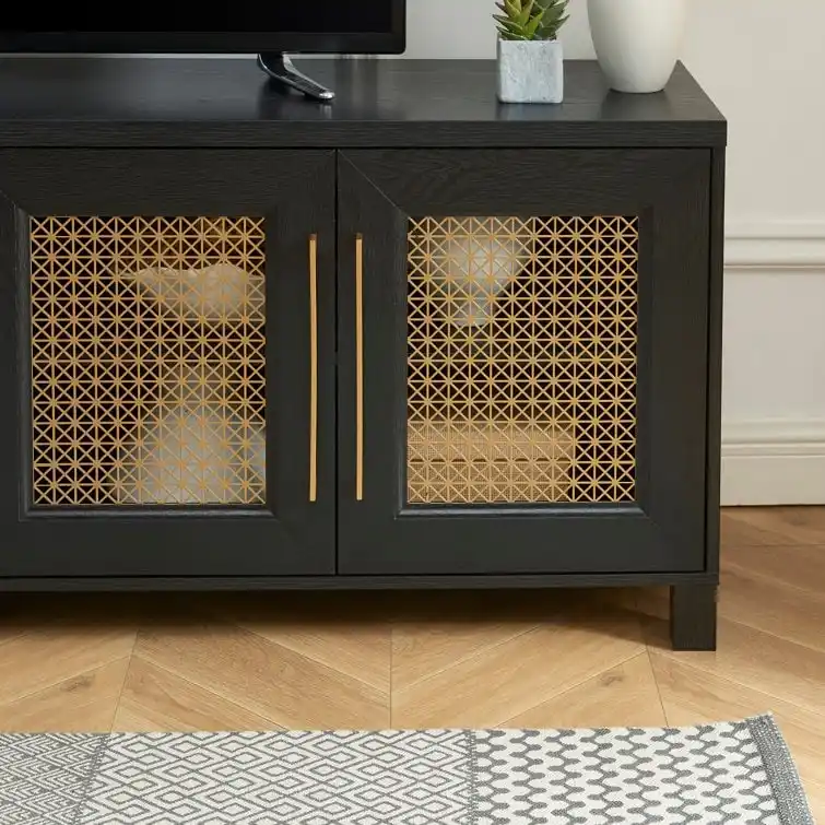 69.5 Wood TV Stand Media Console Entertainment Center