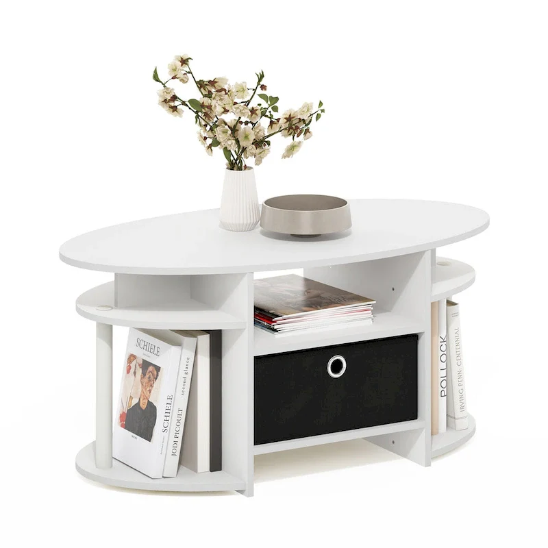 FURINNO JAYA Simple Design Oval Coffee Table