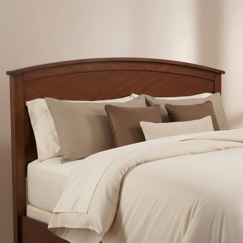 Mahogany Finish Wood Headboard