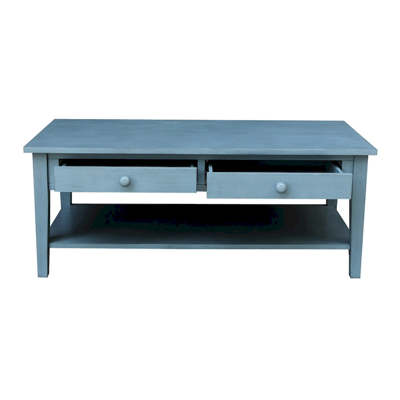 Spencer Solid Parawood Coffee Table - 48 in. W x 24 in. D x 19 in. H