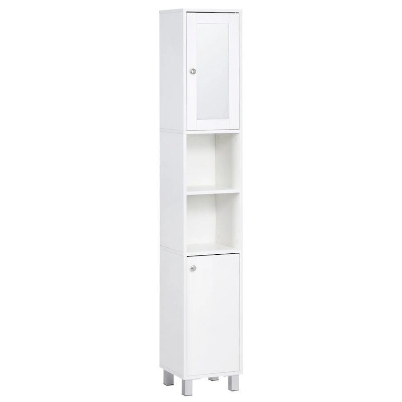 Tall Bathroom Storage Cabinet with Mirror