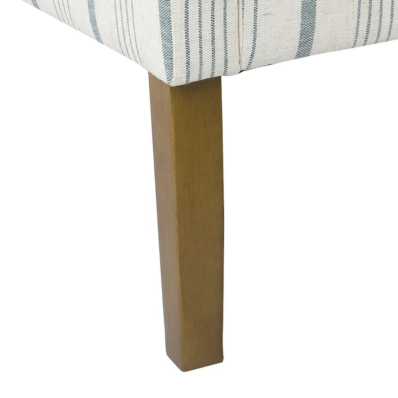 Modern Swoop Accent Chair in Blue Calypso Stripe